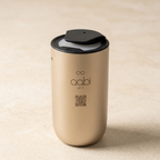 Aabi Car Diffuser in gold, front view